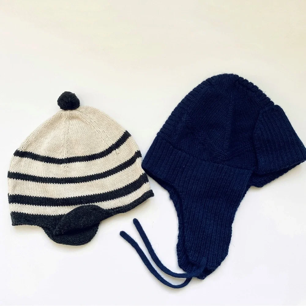NEW Tane organics knit hats with ear muffs bundle